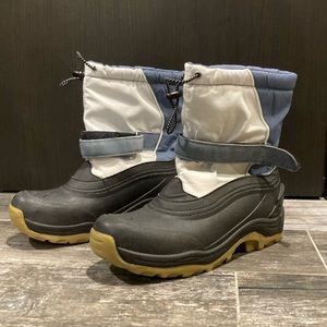 Lands’ End Youth Insulated Waterproof Velcro Snow Boots EUC sz 5